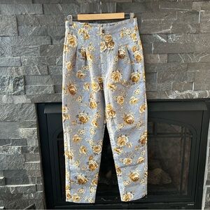 SHEIN x Farah - Floral Brocade Pants